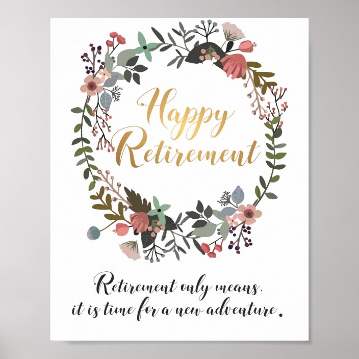 Happy Retirement Congratulations Wishes Gift Poster | Zazzle.com