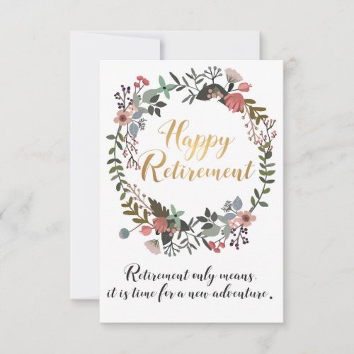 Happy Retirement Congratulations Wishes Gift Thank You Card
