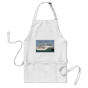 Happy retirement: cruise ship 2 adult apron