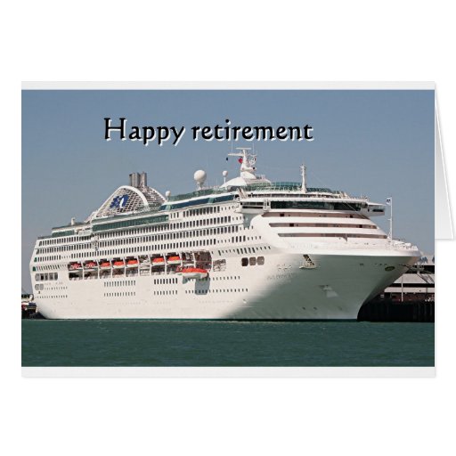 Happy retirement: cruise ship 2 card | Zazzle