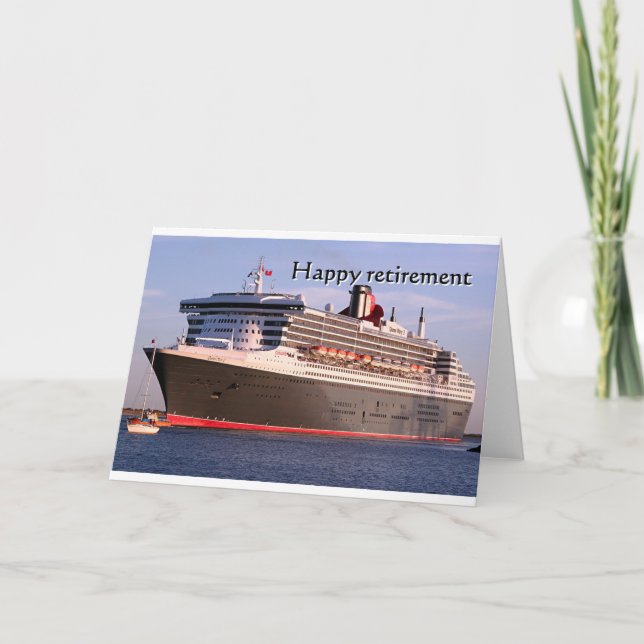 Happy retirement: cruise ship card (Front)