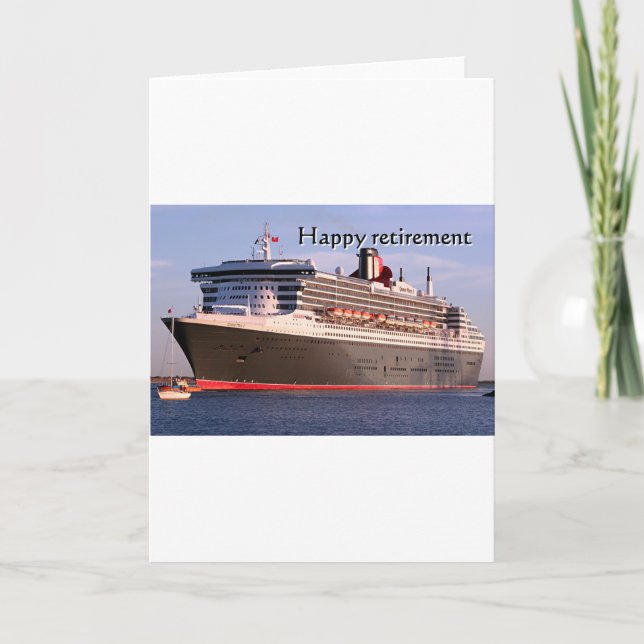 Happy retirement: cruise ship card (Front)