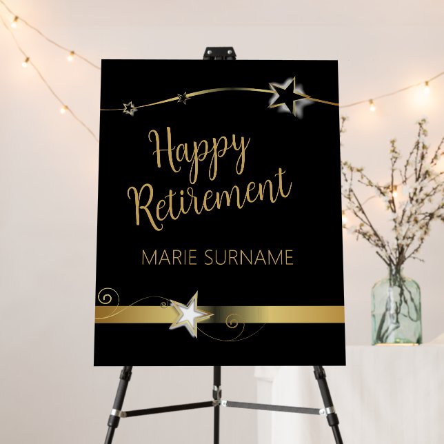 Happy Retirement! Custom Party  Foam Board (In Situ (Stand))