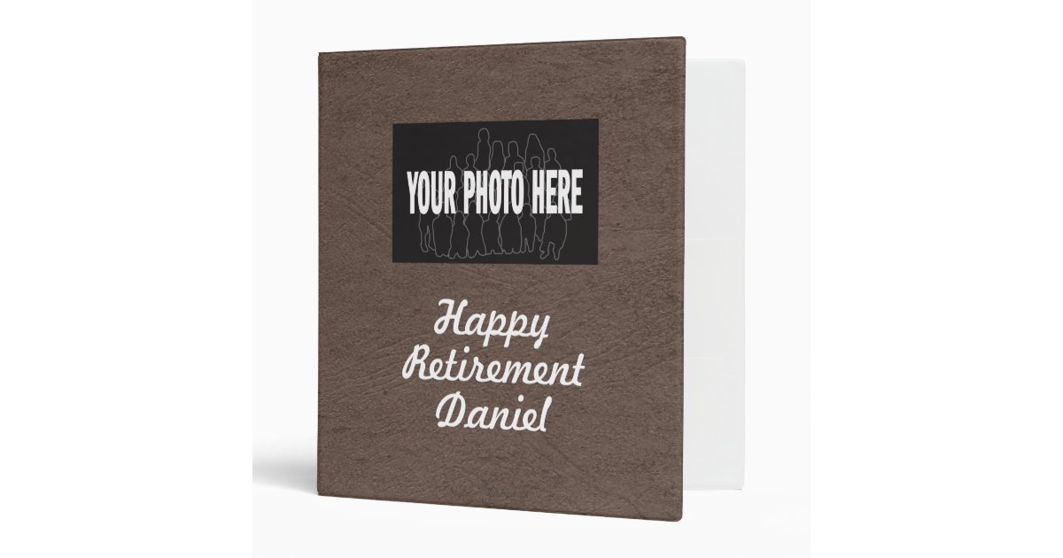 Happy Retirement Custom Photo Memories Scrapbook Binder