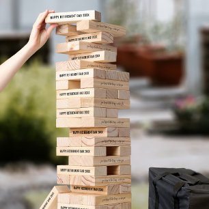 Happy Retirement Dad Outdoor Giant Topple Tower