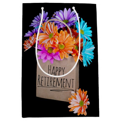 Happy Retirement Daisy Bouquet In Paper Bag