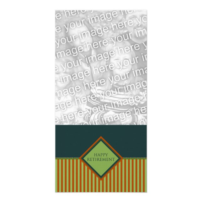 happy retirement (diamondStriped) Card (Front)