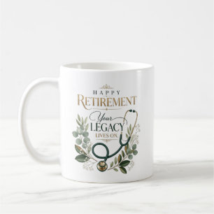 Happy Retirement Doctor Custom Name Coffee Mug