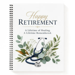 Happy Retirement Doctor Gift Notebook