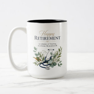 Happy Retirement Doctor Gift Two-Tone Coffee Mug