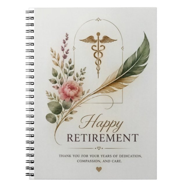 Happy Retirement Doctor Years Of Care Notebook (Front)