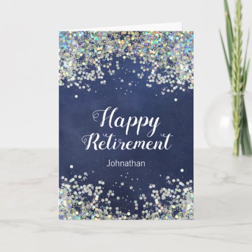 Happy Retirement Faux Glitter Confetti