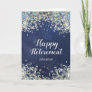 Happy Retirement Faux Glitter Confetti Card