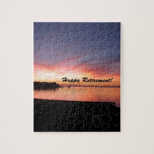 Happy Retirement Florida Sunset Jigsaw Puzzle