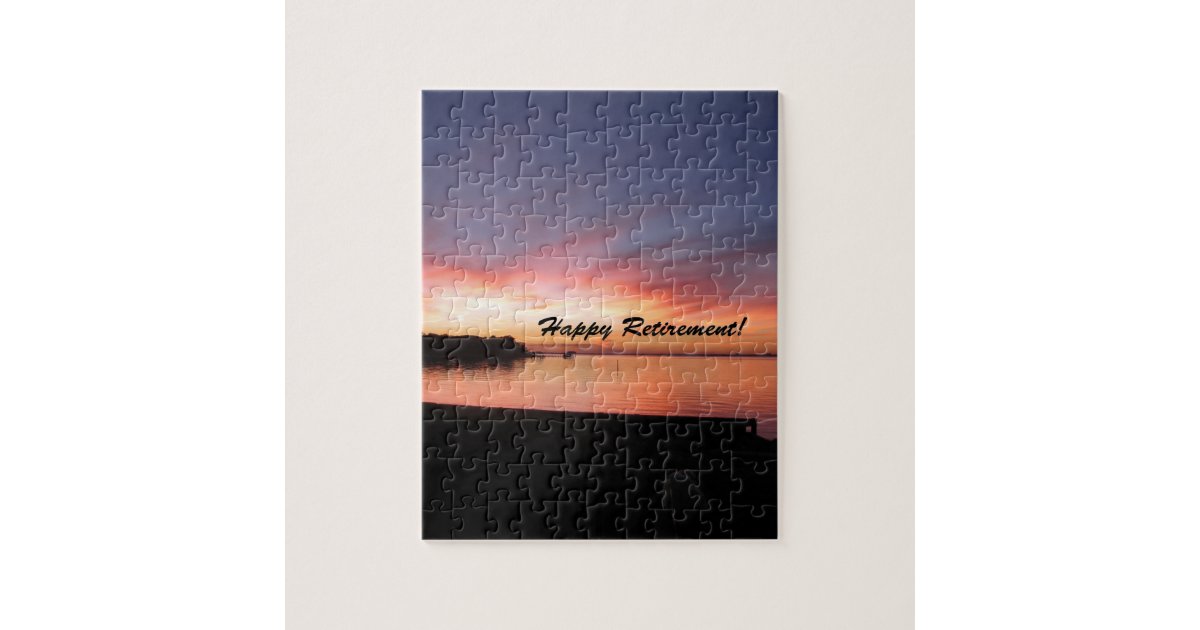 Happy Retirement Florida Sunset Jigsaw Puzzle Zazzle