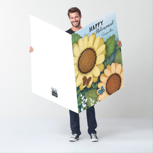 Happy Retirement Flower Garden Greeting Card (In Situ)