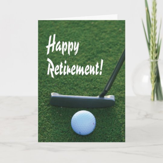 happy retirement for golfer card zazzlecom