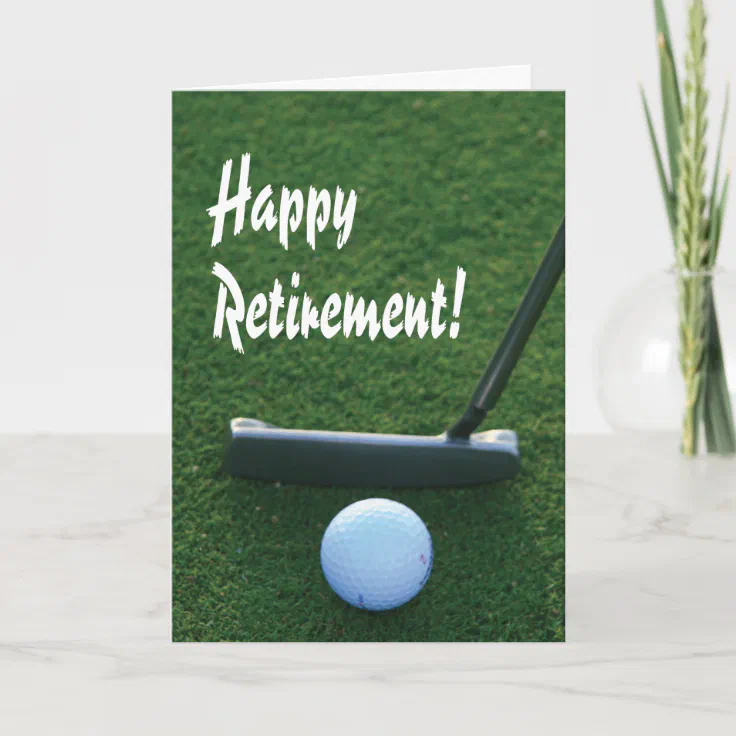 Happy Retirement for golfer Card | Zazzle