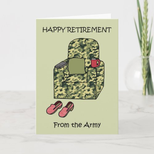 Happy Retirement from the Army Card