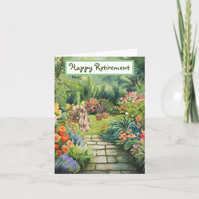 Happy Retirement - Garden Card (Front)