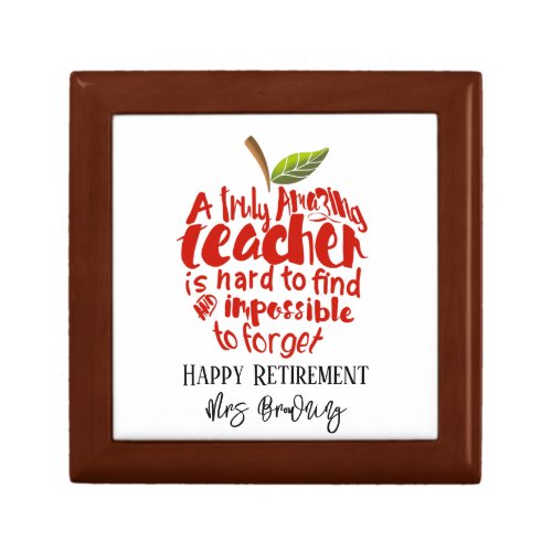 Happy retirement gift keepsake trinket gift box