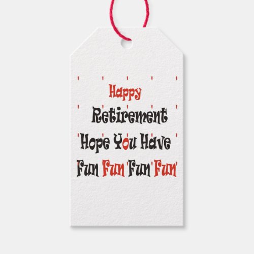 Happy Retirement  Gift Tags
