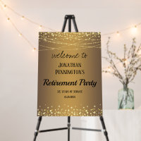 Happy Retirement Gold Shimmer Confetti