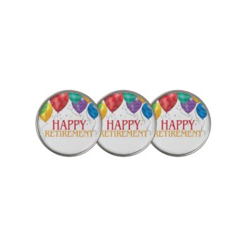 Happy Retirement Golf Ball Marker by NatureTales at Zazzle