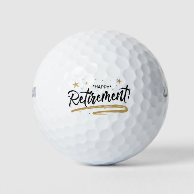 ***HAPPY RETIREMENT** GOLF BALLS (Front)