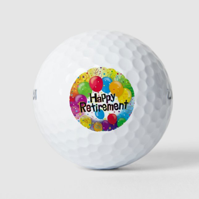 Happy Retirement Golf Balls (Front)