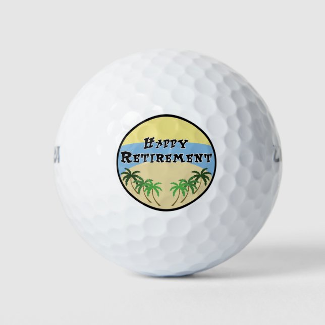 Happy Retirement Golf Balls (Front)