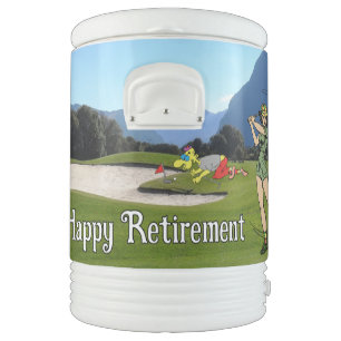 Happy Retirement Golf Beverage Cooler