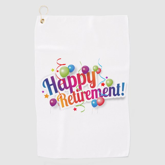 Happy Retirement  Golf Towel (Front)