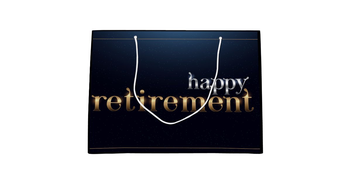 Happy Retirement Large Gift Bag Zazzle