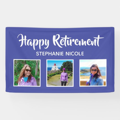 Happy Retirement Lavender Purple Multiple Photos