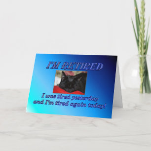 Happy Retirement Leaving work Sleeping cat Card