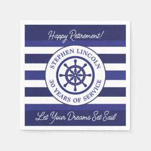 Happy Retirement Let Your Dreams Set Sail Napkins