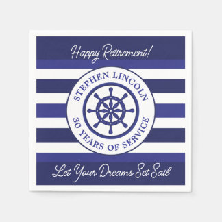 Happy Retirement Let Your Dreams Set Sail Napkins