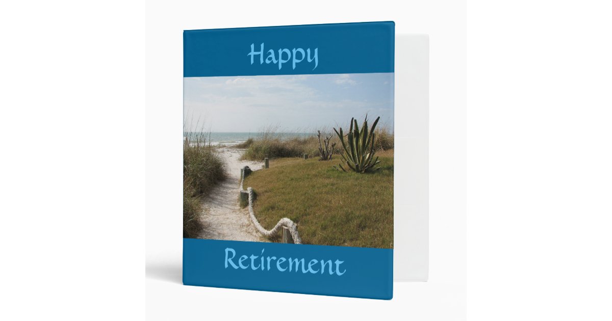 Happy Retirement - memories binder | Zazzle