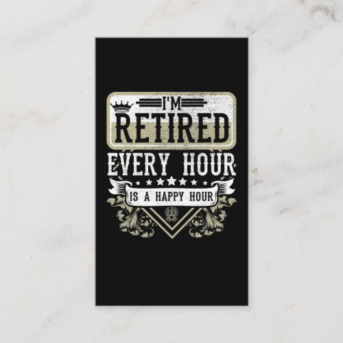 Happy Retirement Men Women Retired Coworker Humor Business Card