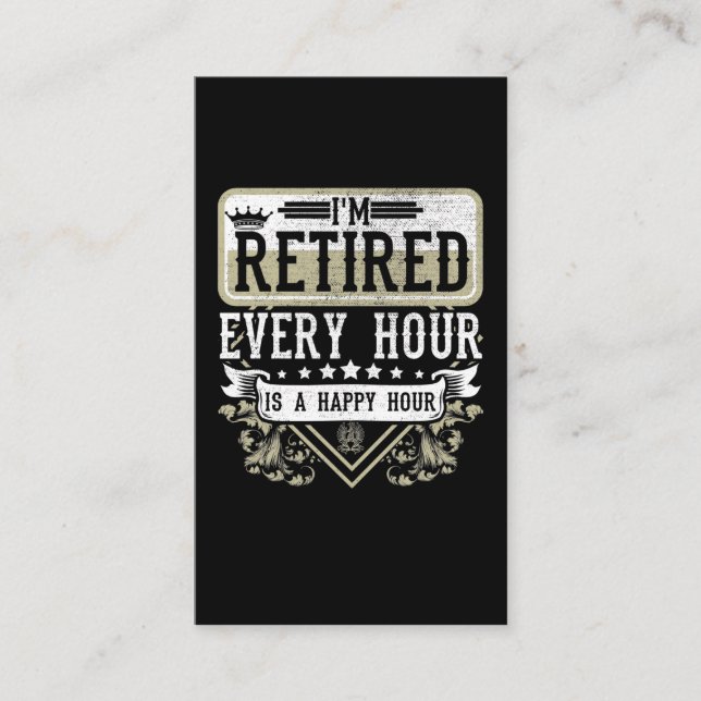 Happy Retirement Men Women Retired Coworker Humor Business Card (Front)