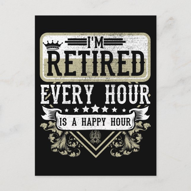 Happy Retirement Men Women Retired Coworker Humor Postcard (Front)