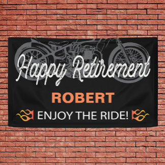 Happy Retirement Motorcycle image for biker Banner