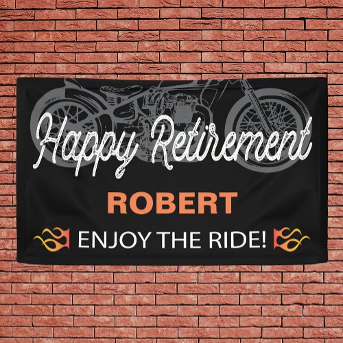 Happy Retirement Motorcycle image for biker Banner