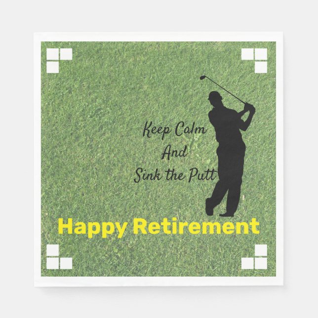 Happy Retirement Paper Napkin (Front)