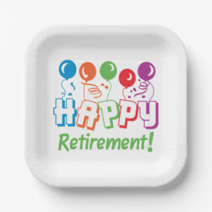 Happy Retirement Paper Plates