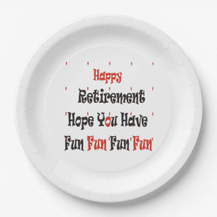 Happy Retirement Paper Plates
