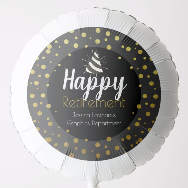 Happy Retirement Party Confetti Balloon (Front)