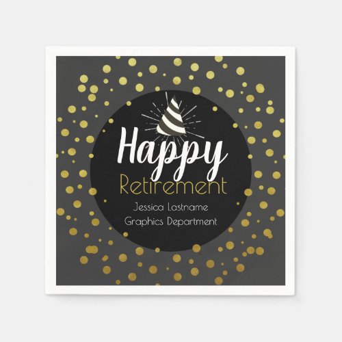 Happy Retirement Party Confetti Napkins