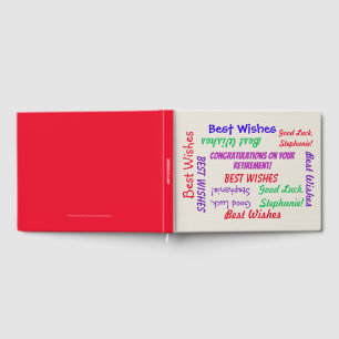 Happy Retirement Party Guest Book Fun Colorful